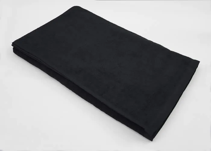 業務用タオルシーツ 110×220cm ブラック 20枚セット 大判 まとめ買い 施術用