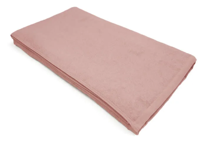 業務用タオルシーツ 110×220cm パウダーピンク 10枚セット 大判 無地 まとめ買い
