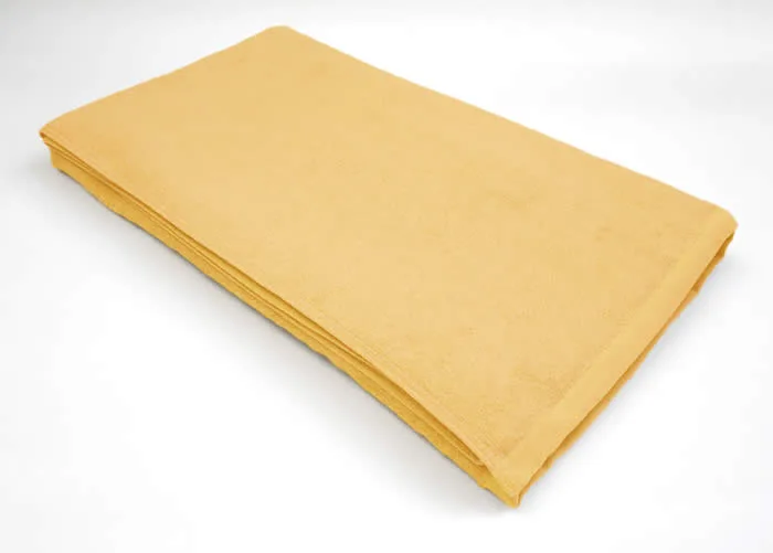 業務用タオルシーツ 110×220cm イエロー 大判 マッサージ店 施術ベッドシーツ