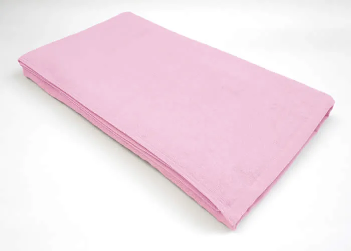 美容室バスタオル 70×140cm ピンク 10枚セット 無地 サロン用 業務用 まとめ買い