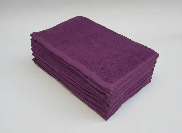 業務用フェイスタオル 250匁 パープル 紫色 60枚セット エステ 美容室 リラク 施術用