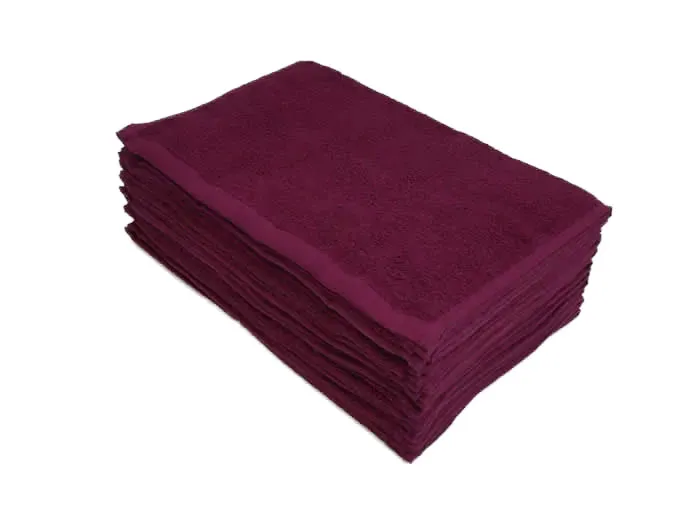 業務用タオル フェイスタオル 250匁 ワインレッド 60枚セット 34×85cm 大量 まとめ買い 無地 綿100 総パイル エステ 美容室 整体 マッサージ 鍼灸院