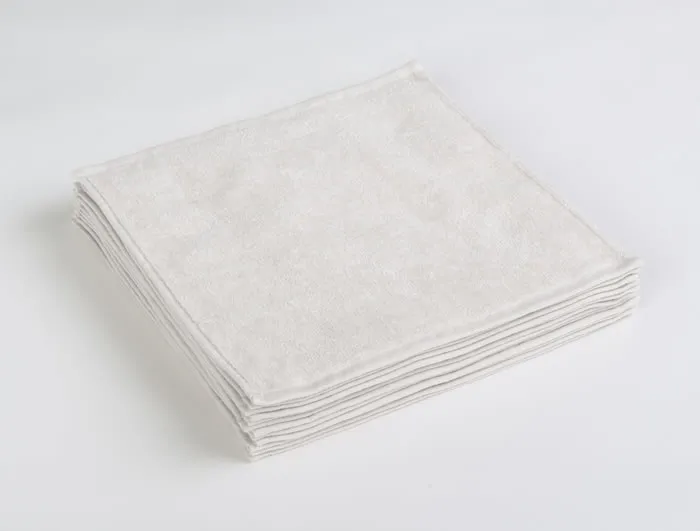 理美容ハンドタオル ホワイト 白 12枚セット 25×25cm 業務用 おしぼりタオル 無地 片面シャーリング エステ 整体 鍼灸院 マッサージ 介護 接客用