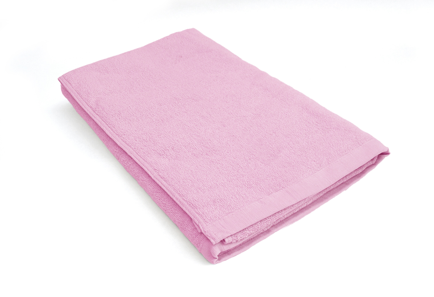 美容室バスタオル 70×140cm ピンク 10枚セット 業務用｜無地 総パイル サロン用タオル