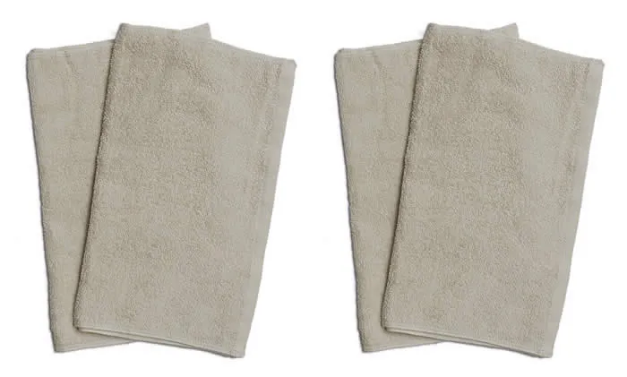 業務用フェイスタオル 250匁 ベージュ 4枚セット|綿100% 総パイル 無地|サロン施術用 メール便可