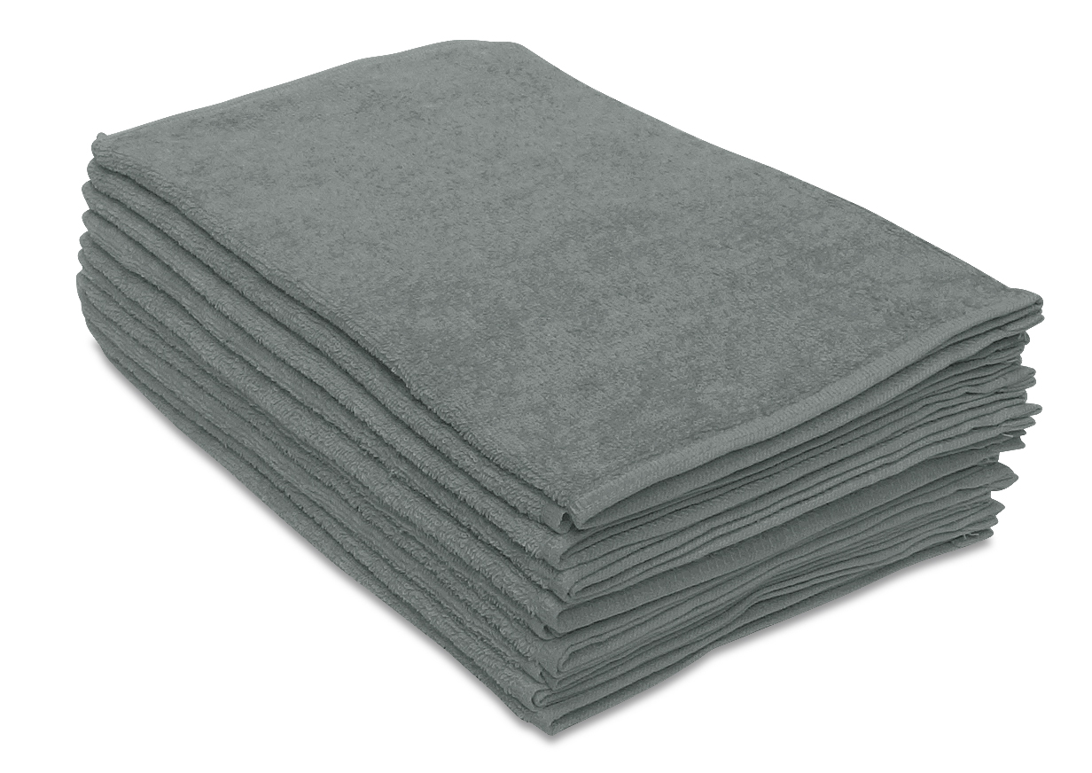 業務用フェイスタオル グレー 250匁 10枚セット｜無地 綿100％ エステ・美容室用