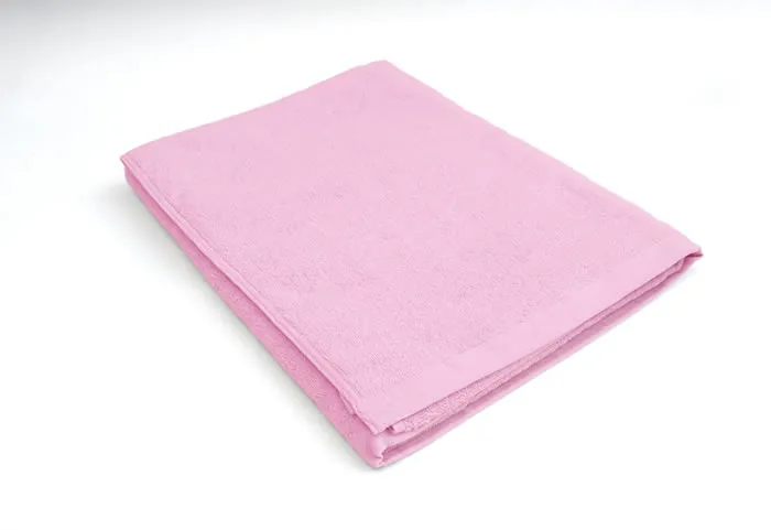 業務用 大判バスタオル 90×190cm ピンク 単品｜エステ施術用 綿100 総パイル 美容サロン 整体院 クリニック 介護施設 お試し 安い 人気 通販