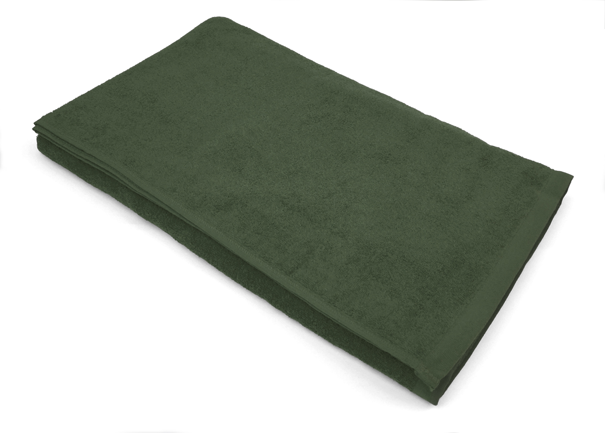 サロン用タオルシーツ 110×220cm オリーブグリーン 10枚セット 綿100 ベッドタオル 開業準備 備品入れ替え 業務用